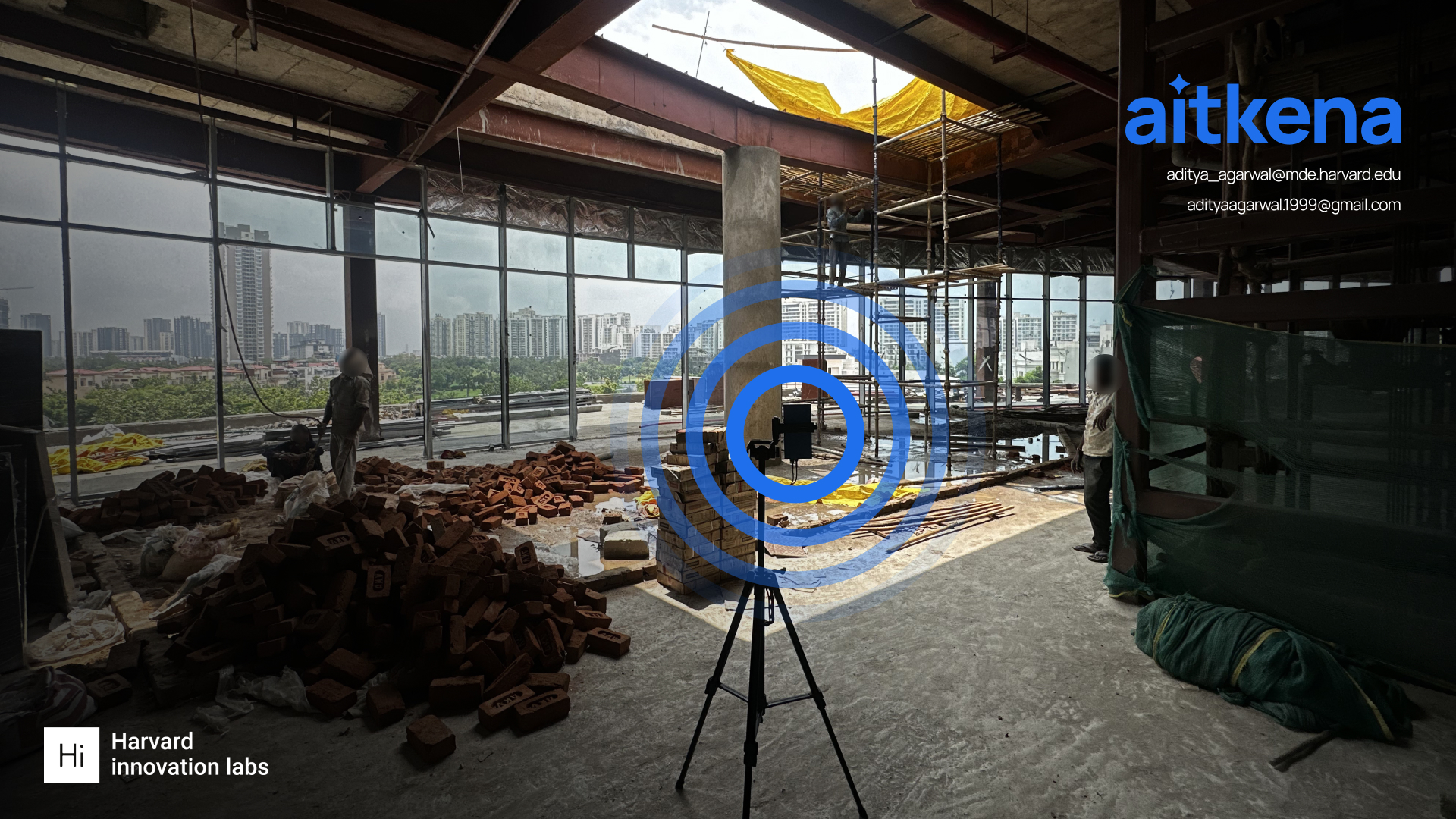 360° capture in progress on a real construction site in Mumbai — aitkena, Harvard Innovation Labs